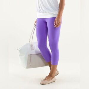 Power purple lululemon wonder under crop pants